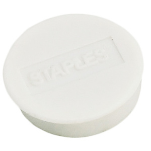 Staples Imanes redondos de 25 mm blancos con capacidad de sujetar 8 hojas, paquete de 10 Staples Imanes redondos de 25 mm blancos con capacidad de sujetar 8 hojas, paquete de 10