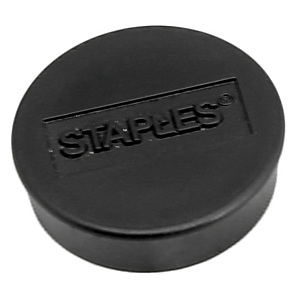 Staples Imanes redondos de 25mm negros con capacidad de sujetar 8 hojas, paquete de 10 Staples Imanes redondos de 25mm negros con capacidad de sujetar 8 hojas, paquete de 10