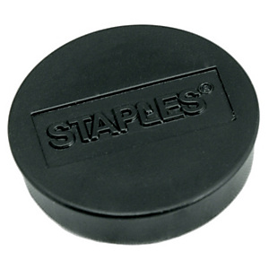 Staples Imanes redondos de 30 mm negros con capacidad de sujetar 12 hojas, paquete de 10 Staples Imanes redondos de 30 mm negros con capacidad de sujetar 12 hojas, paquete de 10