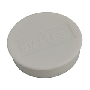 Staples Imanes redondos de 35 mm blancos con capacidad de sujetar 15 hojas, paquete de 10 Staples Imanes redondos de 35 mm blancos con capacidad de sujetar 15 hojas, paquete de 10