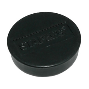 Staples Imanes redondos de 35 mm negros con capacidad de sujetar 15 hojas, paquete de 10 Staples Imanes redondos de 35 mm negros con capacidad de sujetar 15 hojas, paquete de 10