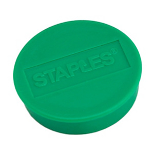 Staples Imanes redondos de 35 mm verdes con capacidad de sujetar 15 hojas, paquete de 10 Staples Imanes redondos de 35 mm verdes con capacidad de sujetar 15 hojas, paquete de 10