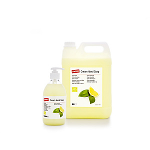 Staples Jabón de manos en crema con aroma a té verde y limón, verde, 500 ml, botella con dosificador Staples Jabón de manos en crema con aroma a té verde y limón, verde, 500 ml, botella con dosificador