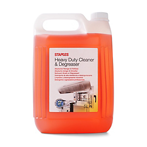 Staples Limpiador y desengrasante industrial de uso intensivo, concentrado rojo-marrón, 5 L Staples Limpiador y desengrasante industrial de uso intensivo, concentrado rojo-marrón, 5 L