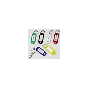 Staples Llaveros de plástico, colores surtidos, bolsa de 12 Staples Llaveros de plástico, colores surtidos, bolsa de 12