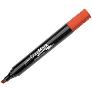 Staples Marcador permanente, punta biselada, 1-5 mm, rojo Staples Marcador permanente, punta biselada, 1-5 mm, rojo