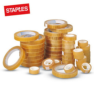 Staples Nastri adesivi trasparenti - Dimensioni 19 mm x 10 m - Diametro interno 25 mm Staples Nastri adesivi trasparenti - Dimensioni 19 mm x 10 m - Diametro interno 25 mm