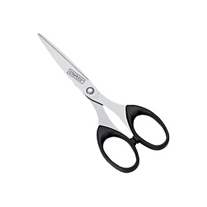 Staples Office Tijeras de oficina, acero inox de punta aguda, mango simétrico, 16 cm, negro Staples Office Tijeras de oficina, acero inox de punta aguda, mango simétrico, 16 cm, negro