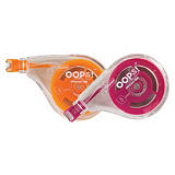 Staples OOPS!™ Corrector en cinta lateral, 5 mm x 10 m, naranja y rojo arándano, paquete de 2 Staples OOPS!™ Corrector en cinta lateral, 5 mm x 10 m, naranja y rojo arándano, paquete de 2