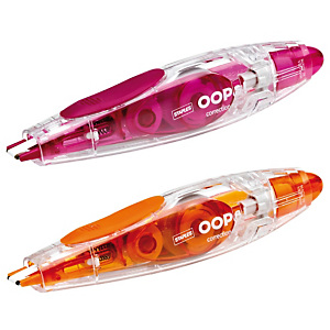 Staples OOPS!™ Corrector en cinta, retráctil, 5 mm x 6 m, naranja y rojo arándano Staples OOPS!™ Corrector en cinta, retráctil, 5 mm x 6 m, naranja y rojo arándano