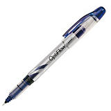 Staples OptiFlow Bolígrafo de punta de aguja, punta fina, cuerpo de polipropileno plateado, tinta azul Staples OptiFlow Bolígrafo de punta de aguja, punta fina, cuerpo de polipropileno plateado, tinta azul