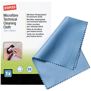Staples Paño de limpieza técnica de microfibra de 15 x 18 cm Staples Paño de limpieza técnica de microfibra de 15 x 18 cm