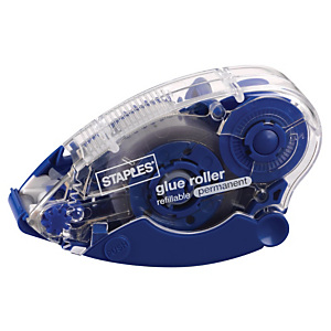 Staples Pegamento en aplicador recargable permanente Staples Pegamento en aplicador recargable permanente