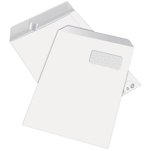 Staples Pochette vélin extra-blanc C4 - 229 x 324 mm 90g avec fenêtre - bande autoadhésive Staples Pochette vélin extra-blanc C4 - 229 x 324 mm 90g avec fenêtre - bande autoadhésive