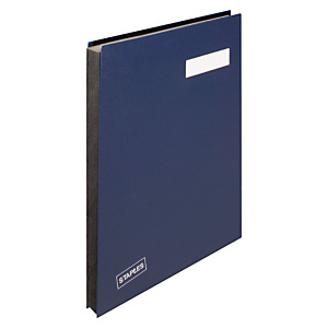Staples Portafirmas fuelle 20 separadores azul Staples Portafirmas fuelle 20 separadores azul