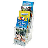 Staples Portafolletos, 4 compartimentos, 1/3 A4, 110 x 290 x 240 mm, transparente Staples Portafolletos, 4 compartimentos, 1/3 A4, 110 x 290 x 240 mm, transparente