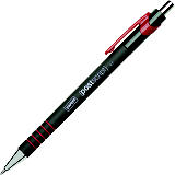Staples Postscript Bolígrafo retráctil de punta de bola, punta de 0,7 mm, cuerpo negro recubierto de goma con grip, tinta roja Staples Postscript Bolígrafo retráctil de punta de bola, punta de 0,7 mm, cuerpo negro recubierto de goma con grip, tinta roja