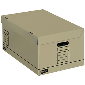 Staples Premium Eco-Kraft Cajón de cartón apilable A4 Staples Premium Eco-Kraft Cajón de cartón apilable A4