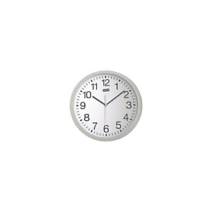 Staples Reloj analógico de pared gris plata Staples Reloj analógico de pared gris plata
