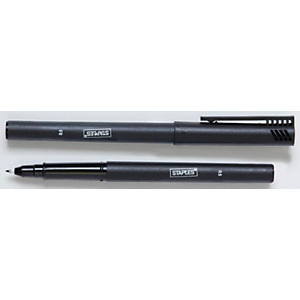 Staples Rotulador fineliner, punta cónica fina de 0,5 mm, cuerpo de polipropileno con tinta negra Staples Rotulador fineliner, punta cónica fina de 0,5 mm, cuerpo de polipropileno con tinta negra