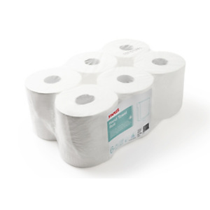 Staples Rouleau d'essuie-mains double épaisseur pure ouate - feuilles gaufrées - 160 M - Carton de 6 Staples Rouleau d'essuie-mains double épaisseur pure ouate - feuilles gaufrées - 160 M - Carton de 6