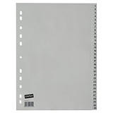 Staples Separador en blanco, 315 x 210/225 mm, polipropileno, 31 pestañas, gris Staples Separador en blanco, 315 x 210/225 mm, polipropileno, 31 pestañas, gris