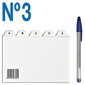 Staples Separador para fichas A-Z Nº 3 (148 x 105 mm) Staples Separador para fichas A-Z Nº 3 (148 x 105 mm)