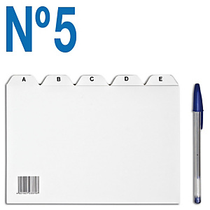 Staples Separador para fichas A-Z Nº 5 (210 x 148 mm) Staples Separador para fichas A-Z Nº 5 (210 x 148 mm)