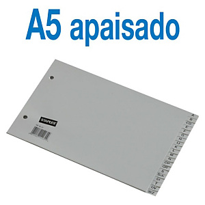 Staples Separadores alfabéticos A-Z, A5 apaisado, polipropileno, 20 pestañas, gris Staples Separadores alfabéticos A-Z, A5 apaisado, polipropileno, 20 pestañas, gris
