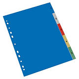 Staples Separadores numéricos 1-5, A4, polipropileno, 5 pestañas, colores surtidos Staples Separadores numéricos 1-5, A4, polipropileno, 5 pestañas, colores surtidos