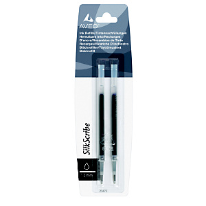 Staples SilkScribe Recambio para bolígrafo de punta de bola, punta de 1 mm, tinta negra Staples SilkScribe Recambio para bolígrafo de punta de bola, punta de 1 mm, tinta negra