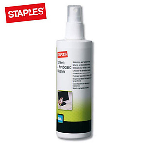 Staples Spray per la pulizia di Schermi e Tastiere da 250 ml Staples Spray per la pulizia di Schermi e Tastiere da 250 ml