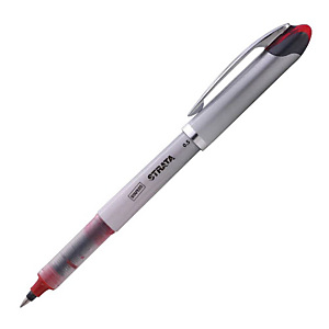 Staples Strata Roller Stick, Punta ultra fine, Fusto in plastica rosso, Inchiostro rosso Staples Strata Roller Stick, Punta ultra fine, Fusto in plastica rosso, Inchiostro rosso