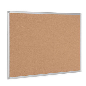 Staples Tablón de corcho aglomerado, marco de aluminio, 900 x 600 mm, marrón Staples Tablón de corcho aglomerado, marco de aluminio, 900 x 600 mm, marrón