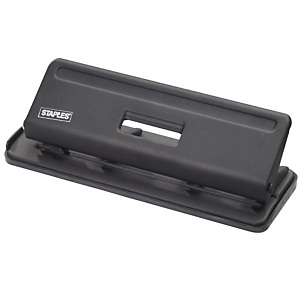 Staples Taladro 25 hojas 4 agujeros negro y gris Staples Taladro 25 hojas 4 agujeros negro y gris