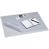 Staples Vade de escritorio con cubierta, plástico, 630 x 500 mm, gris Staples Vade de escritorio con cubierta, plástico, 630 x 500 mm, gris