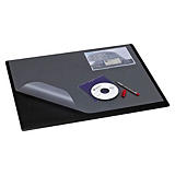 Staples Vade de escritorio con cubierta, plástico, 630 x 500 mm, negro Staples Vade de escritorio con cubierta, plástico, 630 x 500 mm, negro