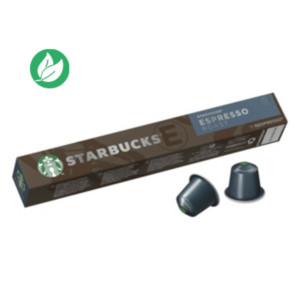 Starbucks Espresso Roast pour machine Nespresso - Intensité 11 - Paquet 10 capsules