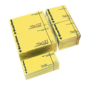 STARLINE Blocchetto biglietti adesivi - giallo - 75 x 125mm - 70gr - 100 fogli