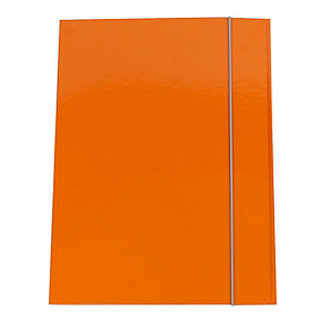 STARLINE Cartellina con elastico - cartone plastificato - 3 lembi - 25x34 cm - arancio - Queen STARLINE Cartellina con elastico - cartone plastificato - 3 lembi - 25x34 cm - arancio - Queen