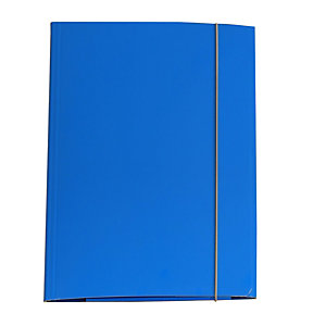 STARLINE Cartellina con elastico - cartone plastificato - 3 lembi - 25x34 cm - azzurro