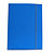 STARLINE Cartellina con elastico - cartone plastificato - 3 lembi - 25x34 cm - azzurro - 3