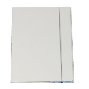 STARLINE Cartellina con elastico - cartone plastificato - 3 lembi - 25x34 cm - bianco