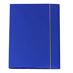 STARLINE Cartellina con elastico - cartone plastificato - 3 lembi - 25x34 cm - blu