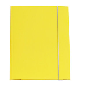 STARLINE Cartellina con elastico - cartone plastificato - 3 lembi - 25x34 cm - giallo