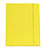 STARLINE Cartellina con elastico - cartone plastificato - 3 lembi - 25x34 cm - giallo - 3