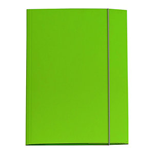 STARLINE Cartellina con elastico - cartone plastificato - 3 lembi - 25x34 cm - verde prato