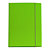 STARLINE Cartellina con elastico - cartone plastificato - 3 lembi - 25x34 cm - verde prato - 3