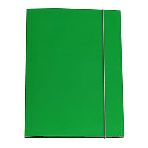 STARLINE Cartellina con elastico - cartone plastificato - 3 lembi - 25x34 cm - verde