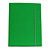 STARLINE Cartellina con elastico - cartone plastificato - 3 lembi - 25x34 cm - verde - 2
